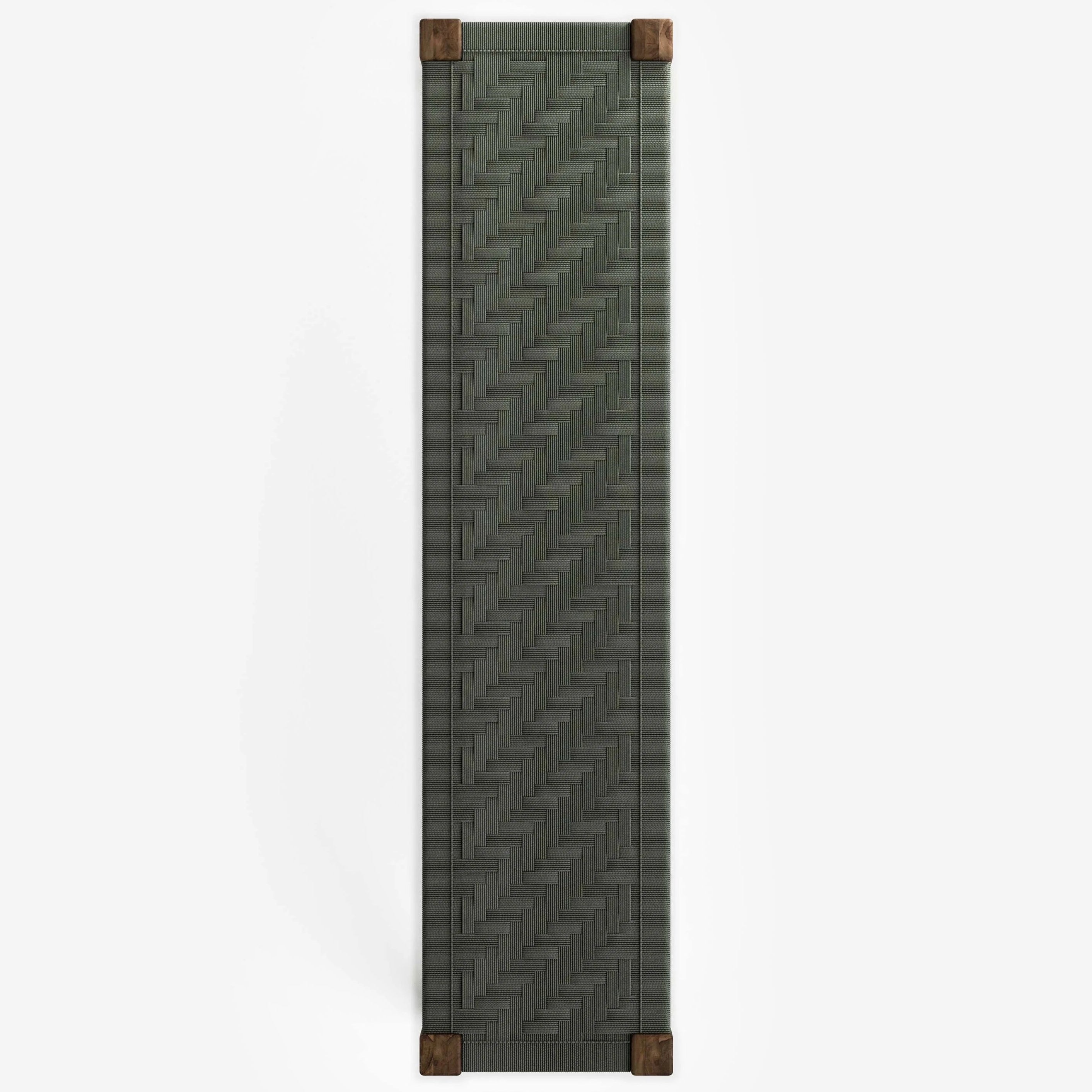 Basil Teak Wood Boho Handwoven Bench