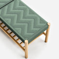 Lina Teak Wood Boho Handwoven Bench