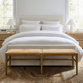 Tuna PU Leather Upholstered Wood Bed Bench