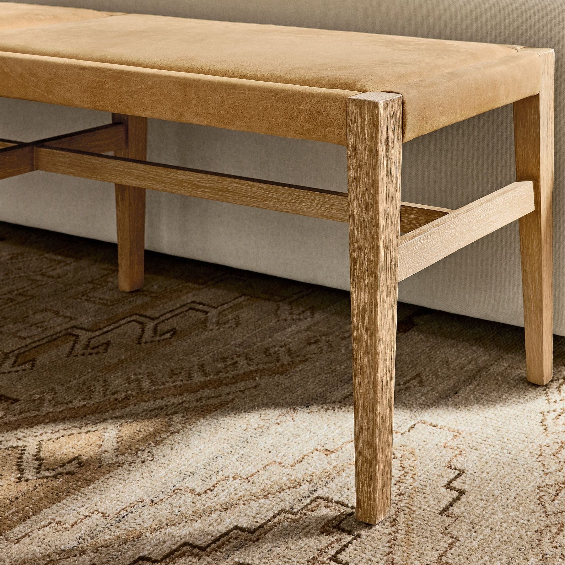 Tuna PU Leather Upholstered Wood Bed Bench